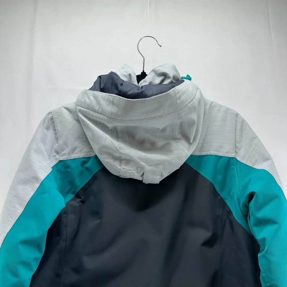 Mountain Warehouse Jacket Womens Sz 8 Alpine Sunshine Bomber Ski Teal Blue Gray